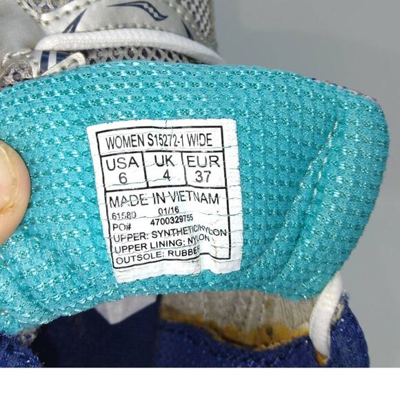 Saucony Cohesion 9 Women's Gray Green Running Sneakers - Size 6 - Picture 6 of 6